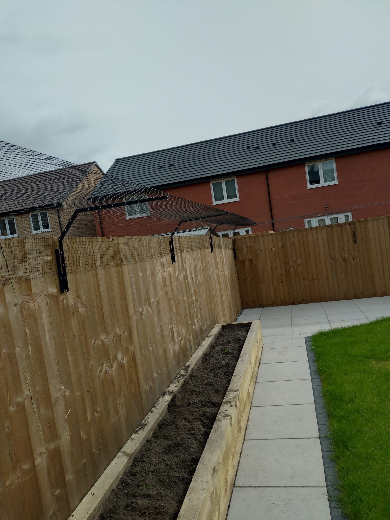 Professional Cat Fence Barrier for Existing Fencing | Custom-Designed Brackets & Mesh System