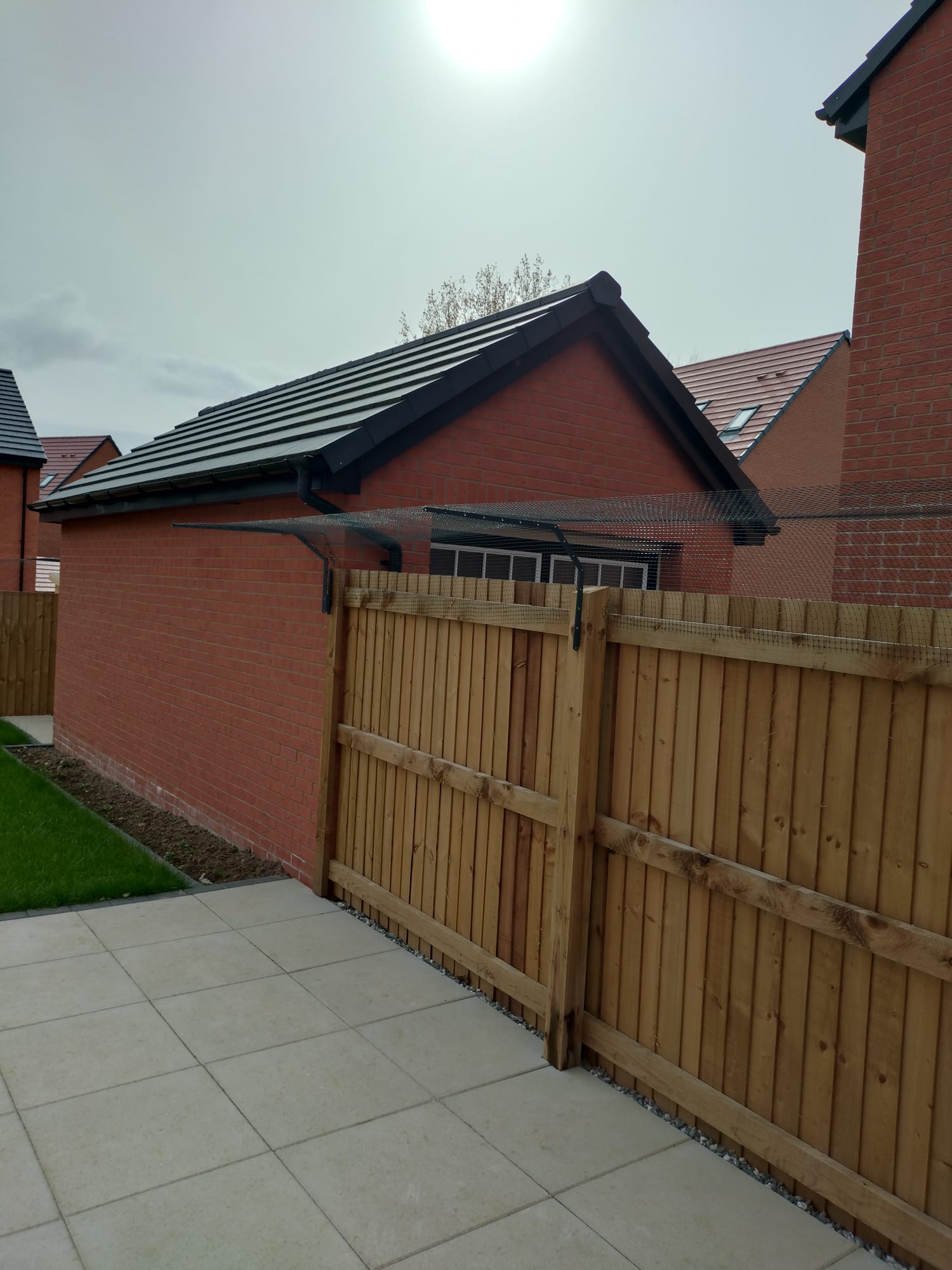 Professional Cat Fence Barrier for Existing Fencing | Custom-Designed Brackets & Mesh System